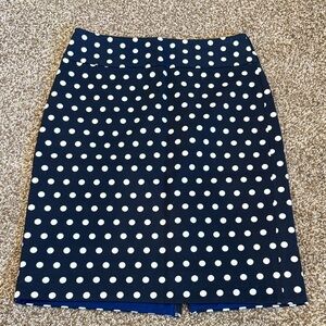 Banana Republic navy Polka Dot Women's Skirt 21”